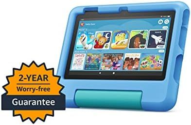 Fire 7 Kids tablet, 7" display, ages 3-7, with ad-free content kids love, 2-year worry-free guara... | Amazon (US)