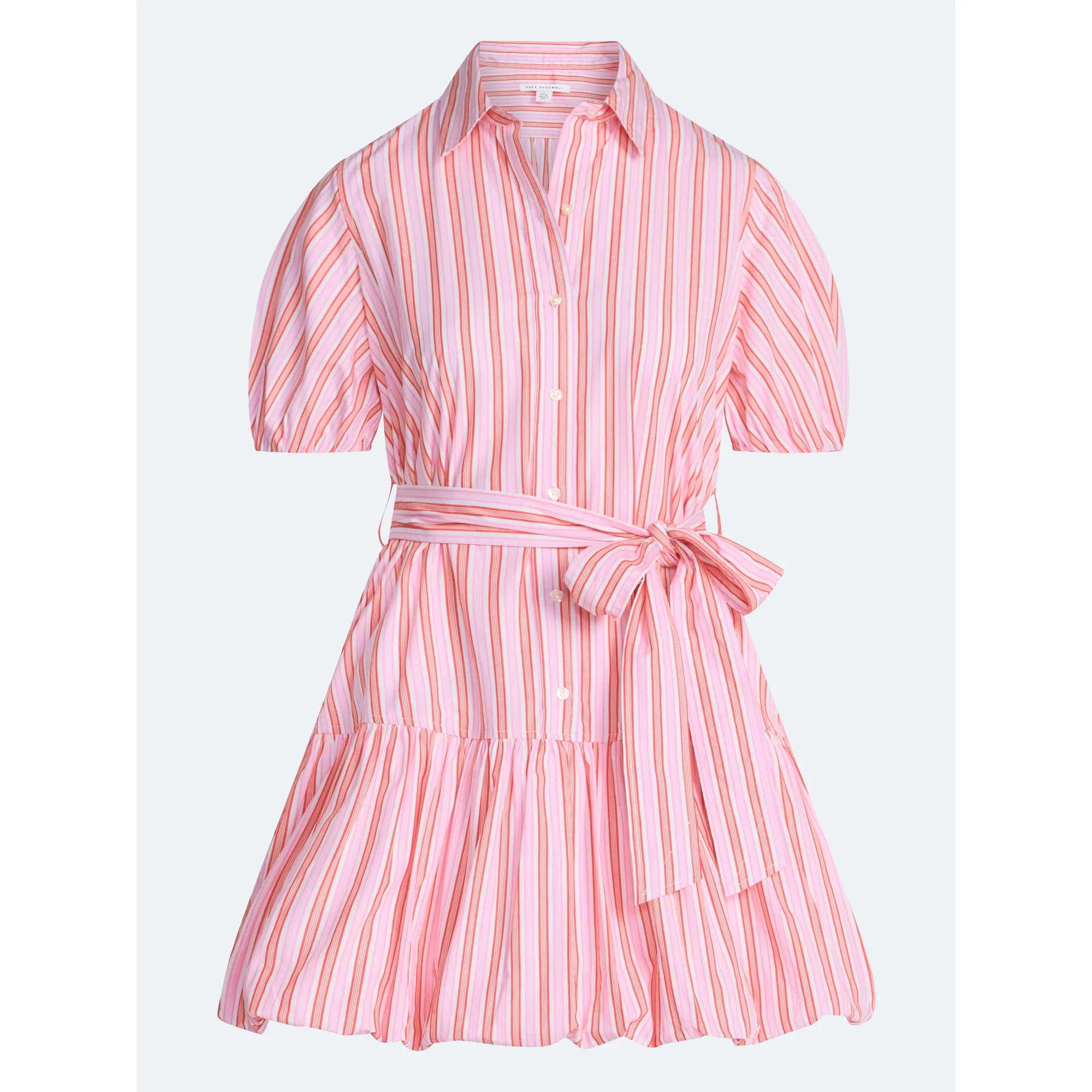 Free Assembly Women's and Women's Plus Cotton Mini Dress with Puff Sleeves, Sizes XS-4X | Walmart (US)