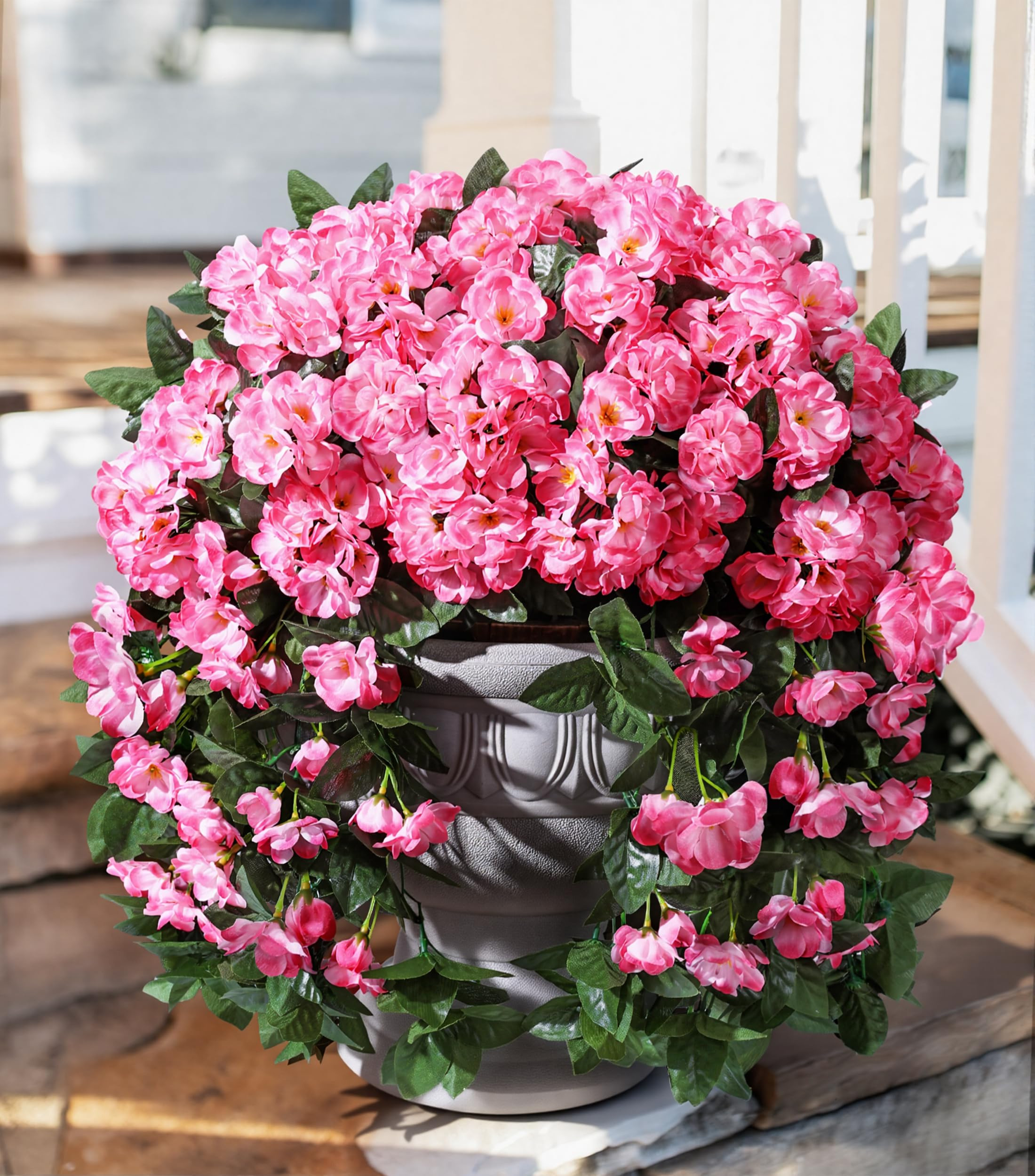 Artificial Geraniums Flowers Faux Hanging Plants for Outdoors Outside Spring Decor, 2 PCS UV Resi... | Amazon (US)