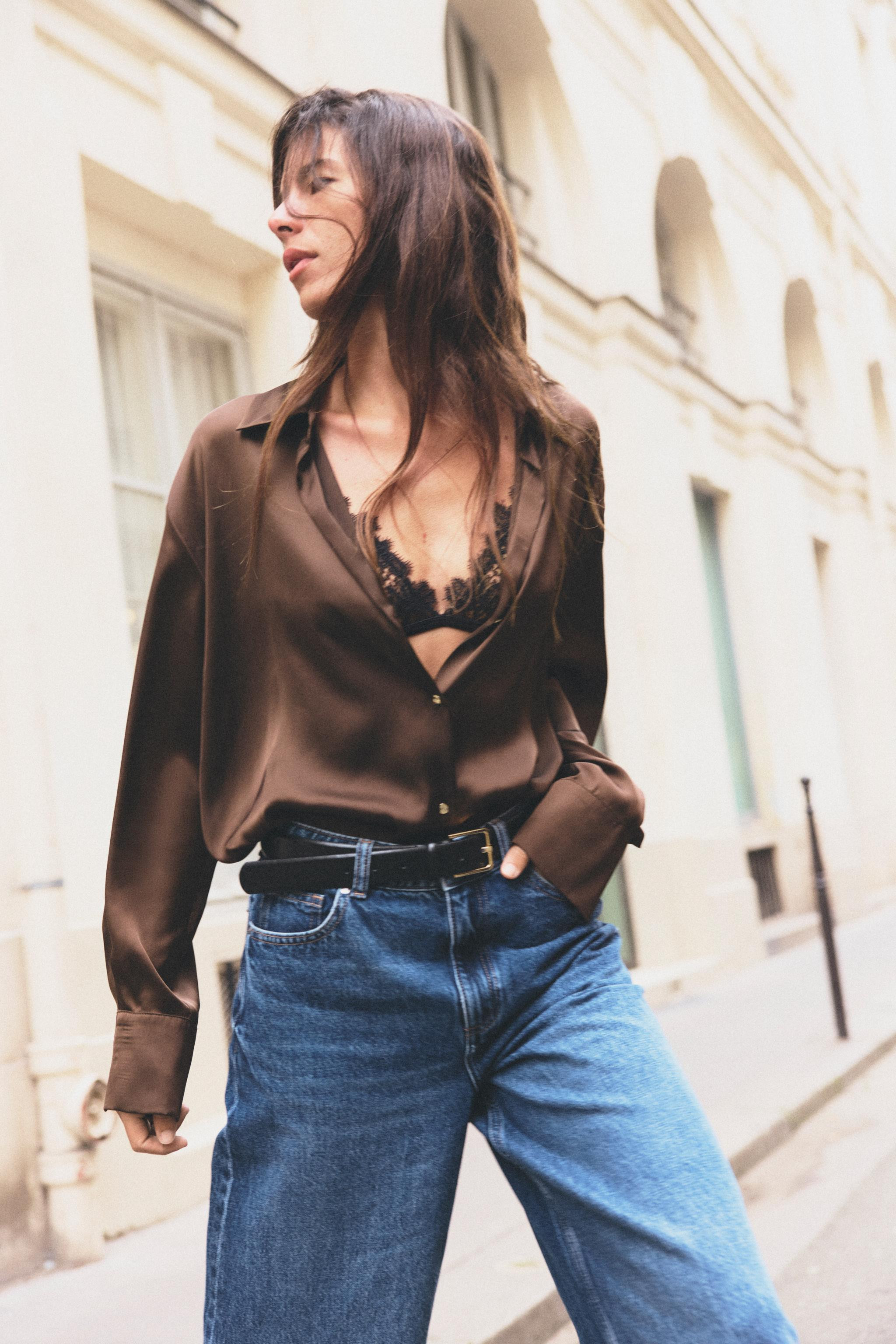 BASIC SATIN SHIRT | Zara UK
