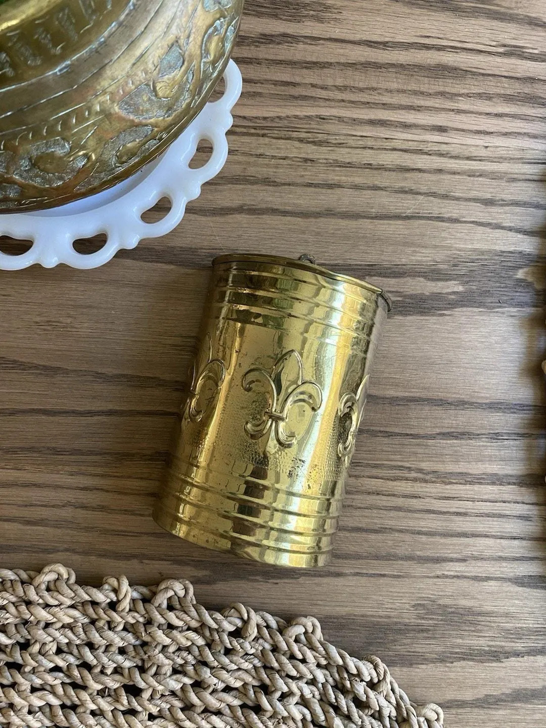 Vintage Brass Wall Mount Match Holder, Wall Pocket - Etsy | Etsy (US)