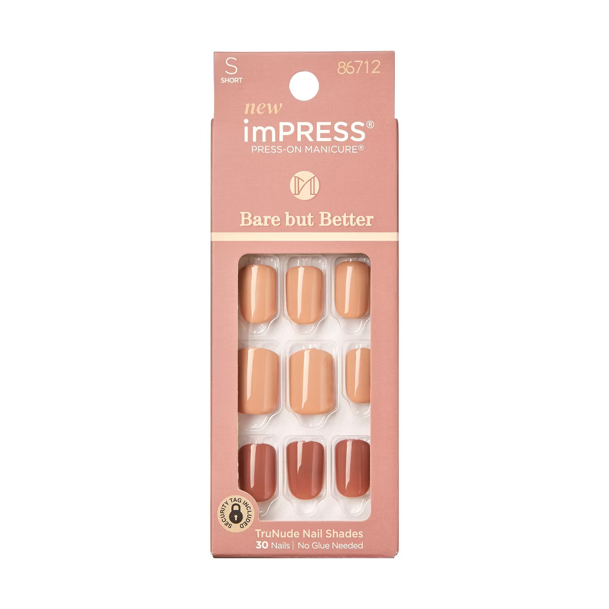 KISS imPRESS Bare But Better Press-On Fake Nails - Sweet Earth - 30ct | Target