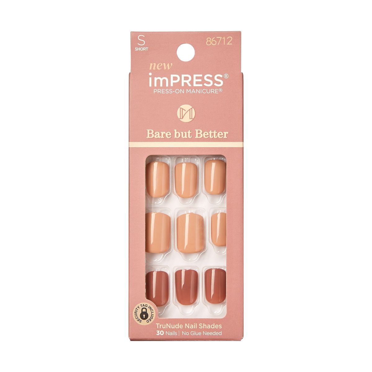 KISS imPRESS Bare But Better Press-On Fake Nails - Sweet Earth - 30ct | Target