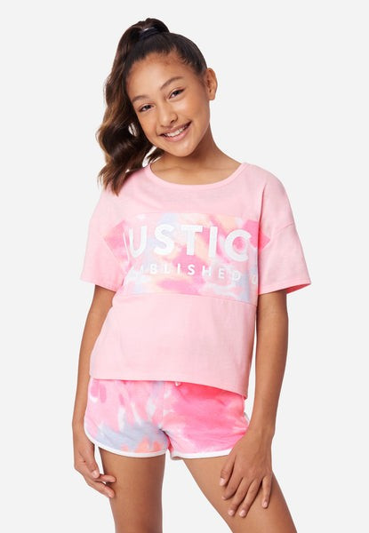 Graphic Oversized Crewneck Tee | Justice