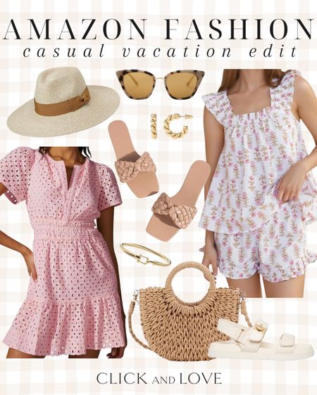 Casual vacation edit from Amazon fashion ✨ 

Sandals, slides, braided sandals, Steve Madden, women’s footwear, shoe crush, gold accessories, gold jewelry, earrings, bracelet, sunnies, sunglasses, matching set, summer dress, pink dress, sun hat, woven bag, hand bag, casual fashion, ootd, vacation edit, summer style edit, Womens fashion, fashion, fashion finds, outfit, outfit inspiration, clothing, budget friendly fashion, summer fashion, wardrobe, fashion accessories, Amazon, Amazon fashion, Amazon must haves, Amazon finds, amazon favorites, Amazon essentials #amazon #amazonfashion

#LTKShoeCrush #LTKStyleTip #LTKFindsUnder50