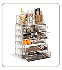 Sorbus Acrylic Makeup Organizer Set, 7-Drawer Vanity & Countertop Cosmetic Storage with Small & W... | Amazon (US)