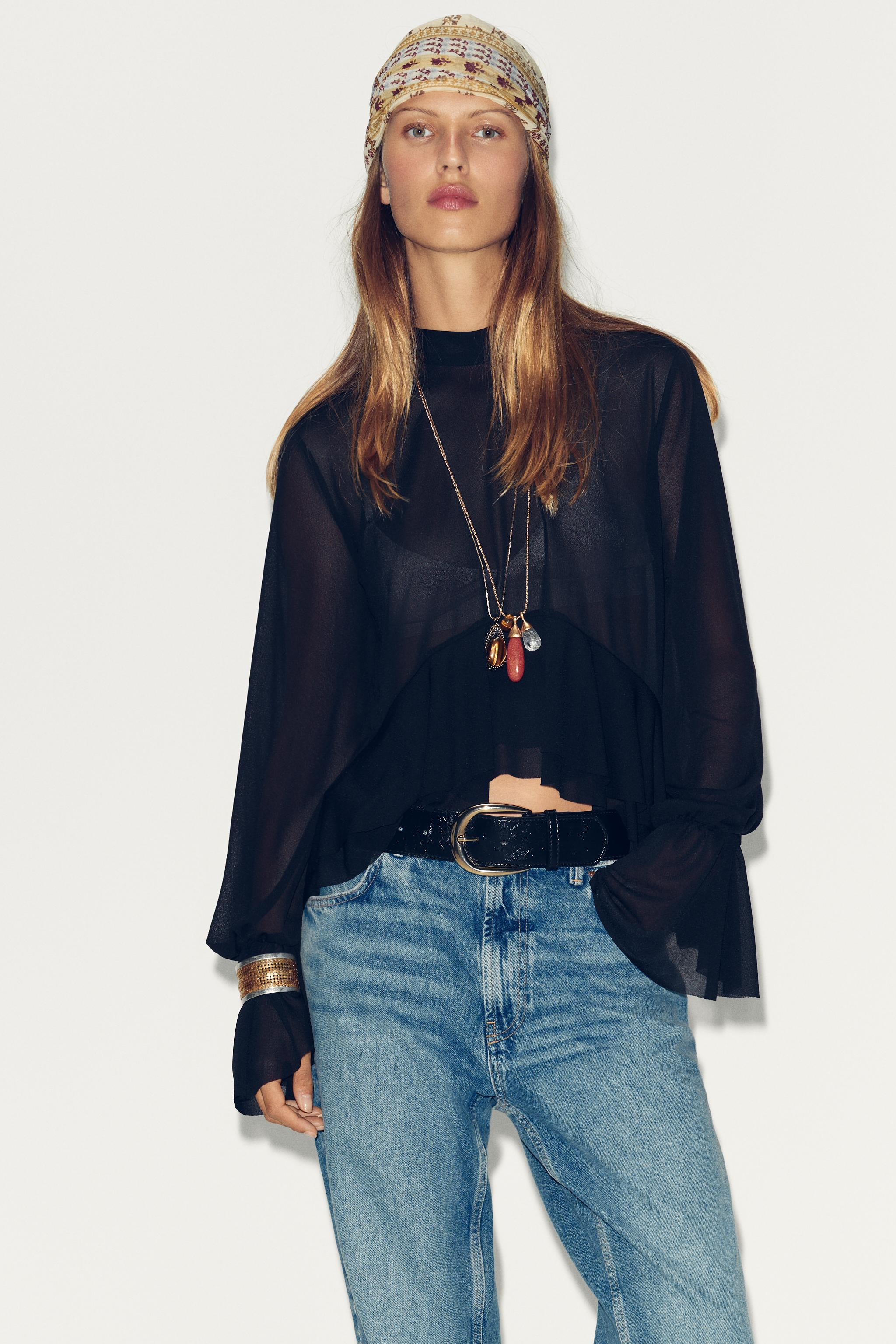 FLOWY RUFFLED BLOUSE | Zara US
