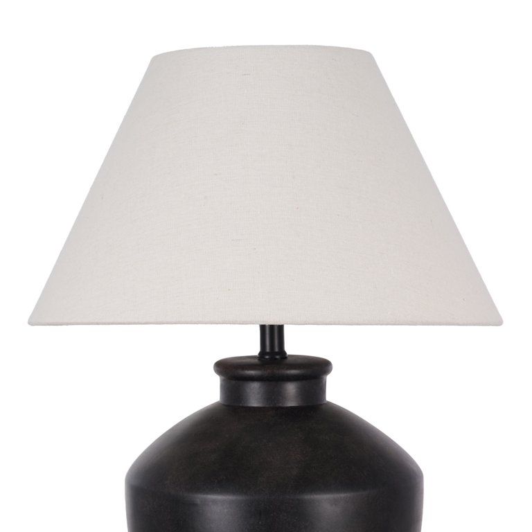 My Texas House 22" Urn Table Lamp, Distressed Texture, Black Finish | Walmart (US)