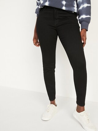 Mid-Rise Pop Icon Skinny Black Jeans for Women | Old Navy (US)