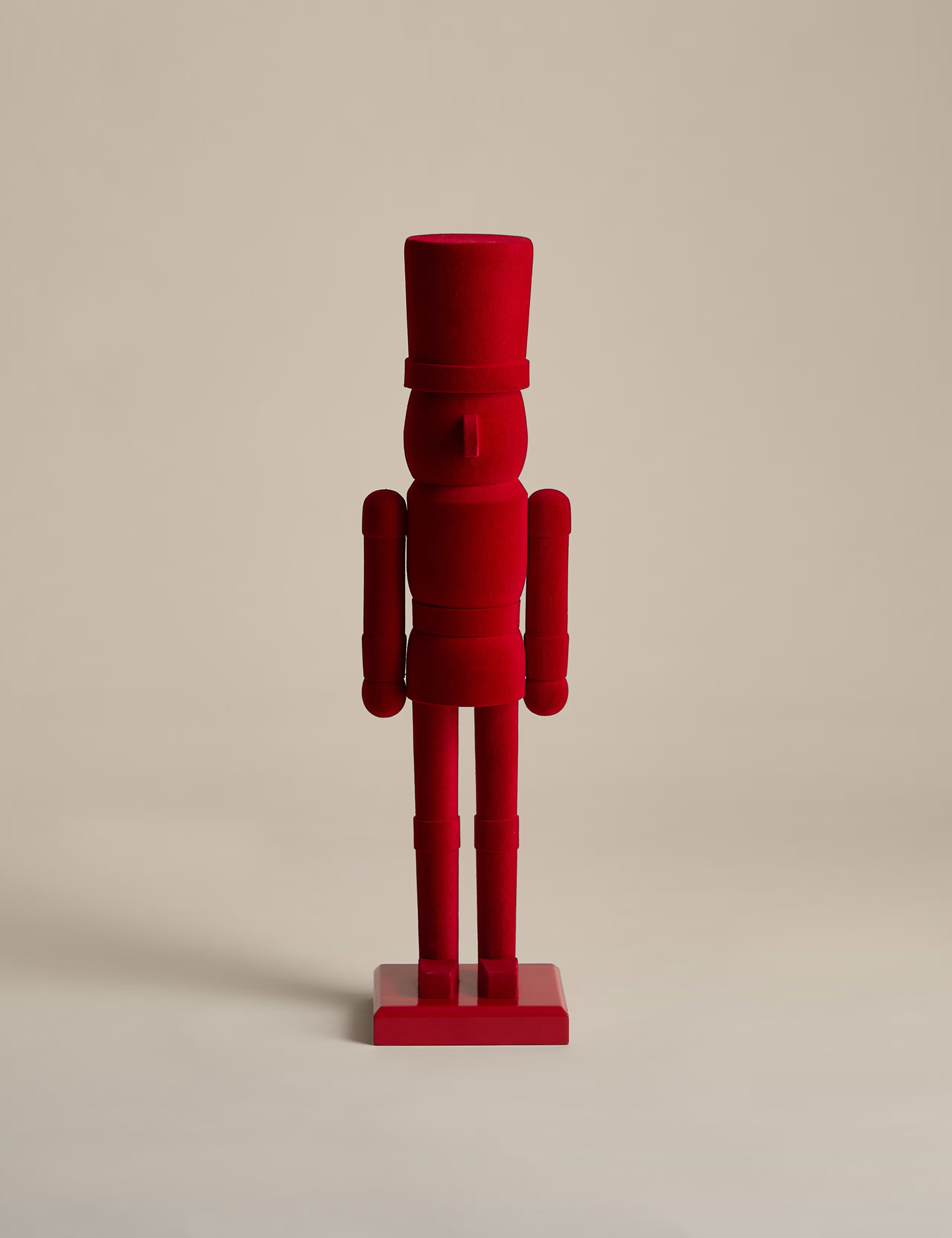 Red Flocked Wood Nutcracker Room Decoration | Marks & Spencer (UK)