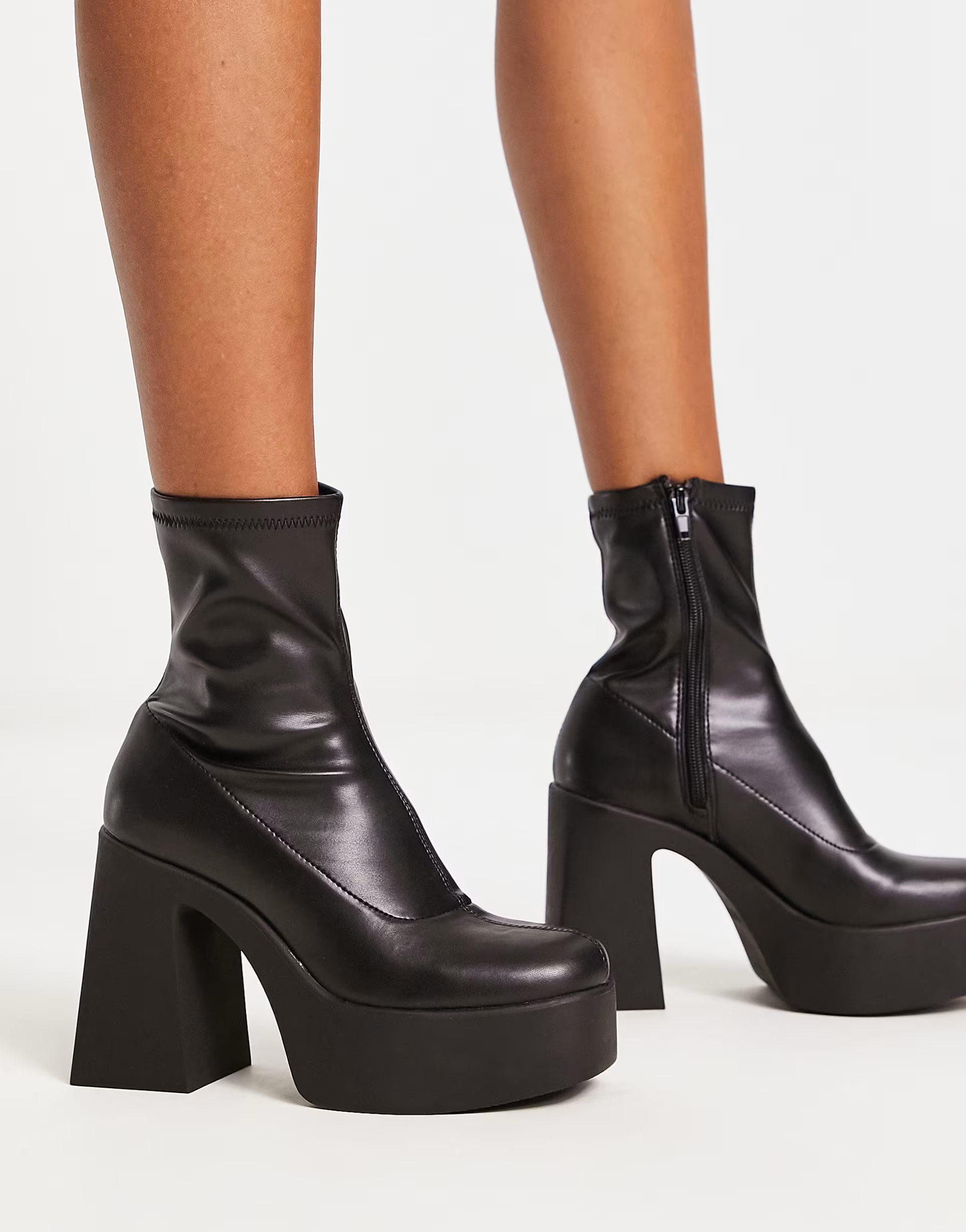 ALDO Grandstep chunky platform sock boots in black | ASOS (Global)