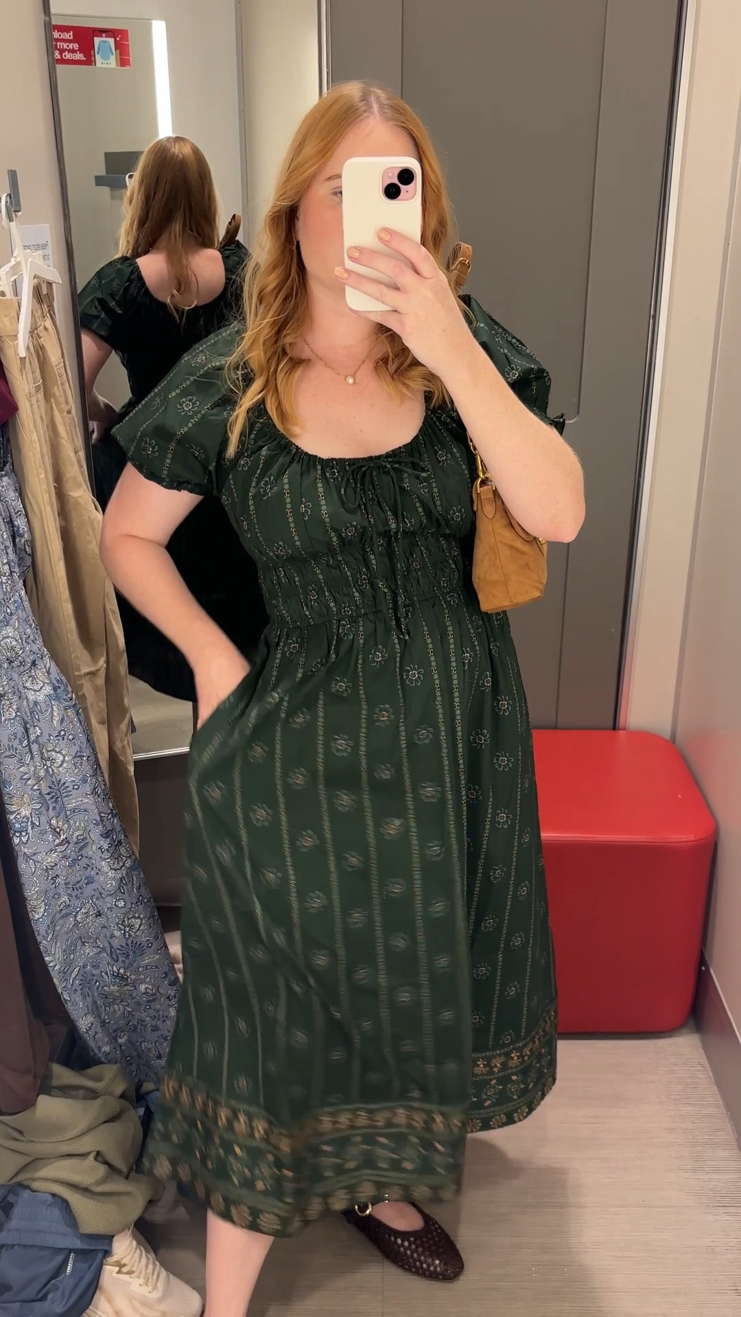 Women's Balloon Short Sleeve Printed Maxi Sundress - Universal Thread™ Green Floral size medium

#LTKootd #LTKdayinmylife #LTKgrwm