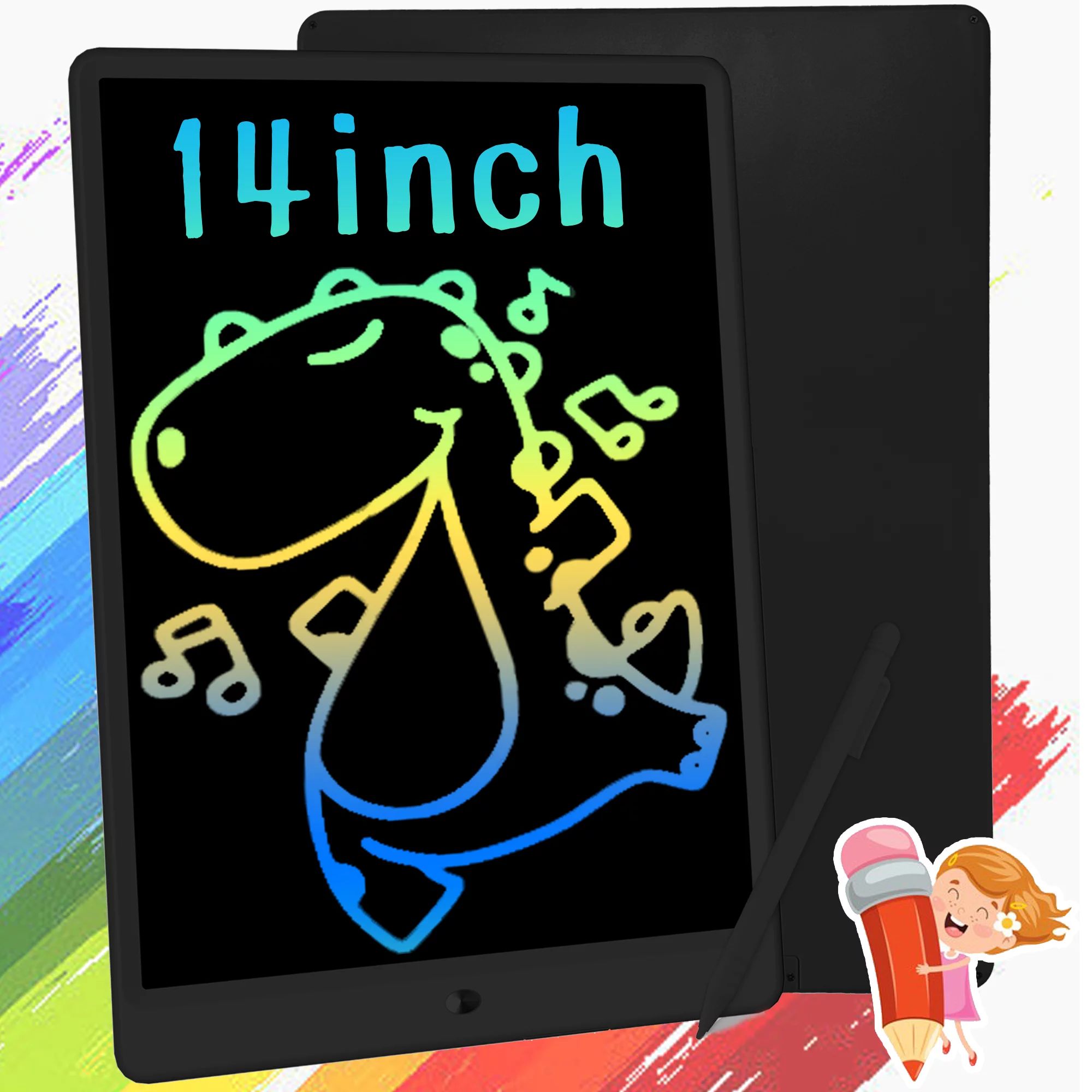 Richgv LCD Writing Tablet, 14 Inches Writing Doodle Board Electronic Digital Writing Pad for Kids... | Walmart (US)