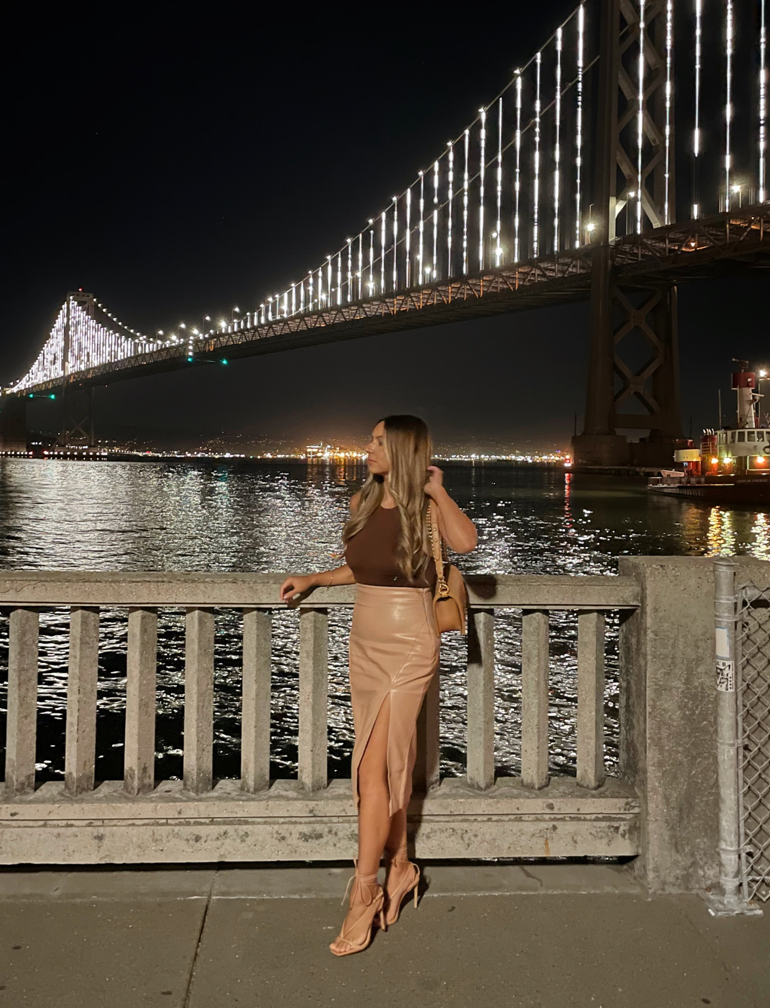 $35 nude faux leather skirt- s
Brown bodysuit
Schutz strappy heels (on sale)

Petite, neutral outfits, date night outfits, fall style, fall outfits

#LTKstyletip #LTKsalealert #LTKSeasonal