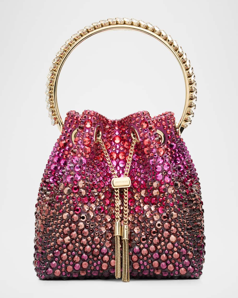 Jimmy Choo Bon Bon Ombre Crystal Top-Handle Bucket Bag | Neiman Marcus