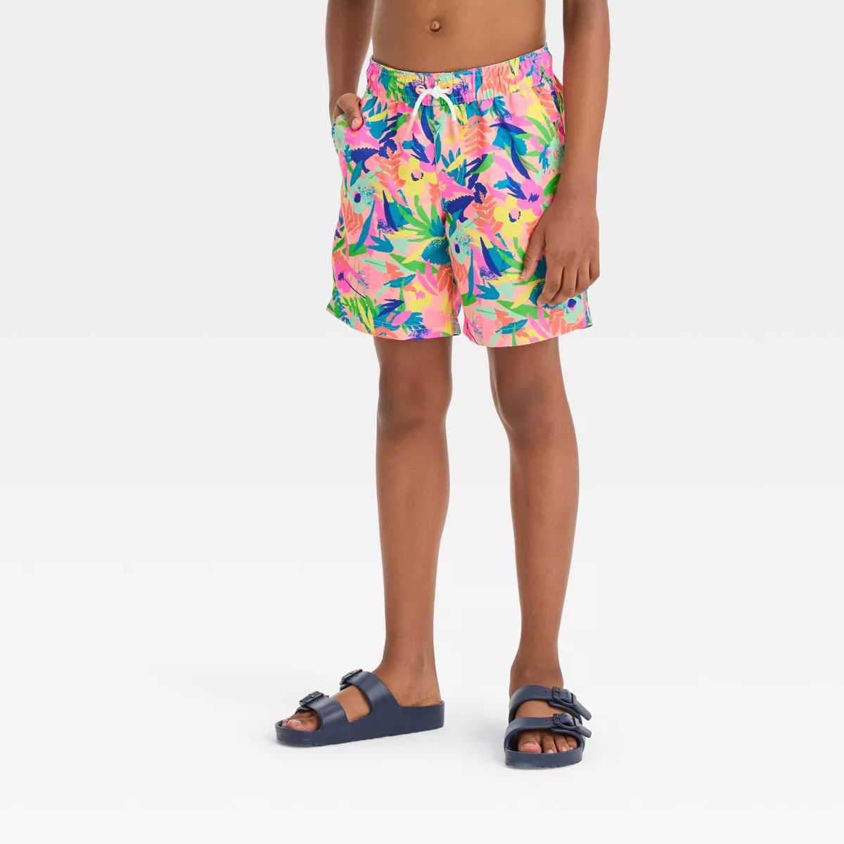 Boys' Tropical Floral Printed Swim Shorts - Cat & Jack™ | Target