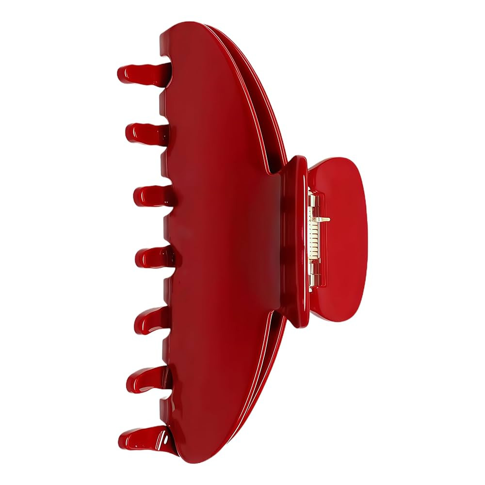 Durable Acetate Hair Clips - 4-Inch Cherry Red Claw Clips for Fine and Thick Hair (Red) | Amazon (US)