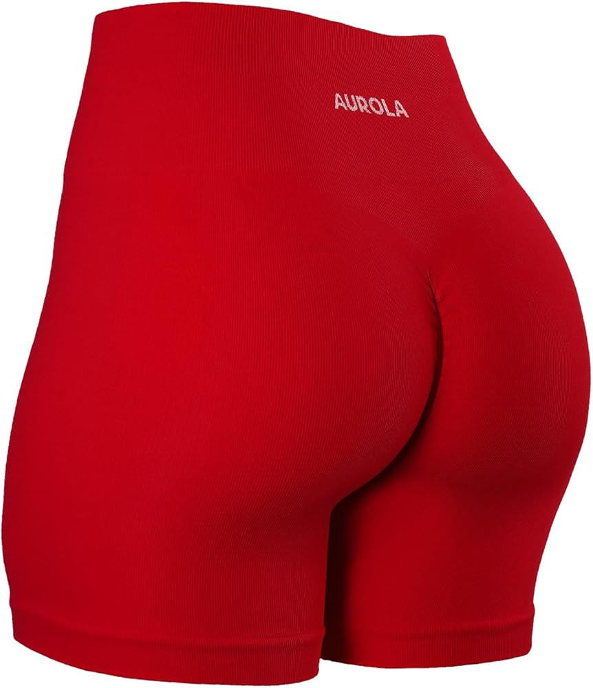 AUROLA Power Workout Shorts for Women Tummy Control Squat Proof Ribbed Thick Seamless Scrunch Act... | Amazon (US)