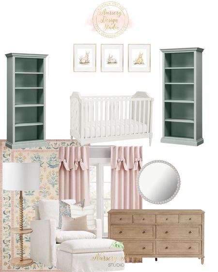 Baby girl’s nursery inspiration, nursery storage, nursery organization, bookcase, pink curtains, nursery rugs 

#LTKBump #LTKHome #LTKStyleTip