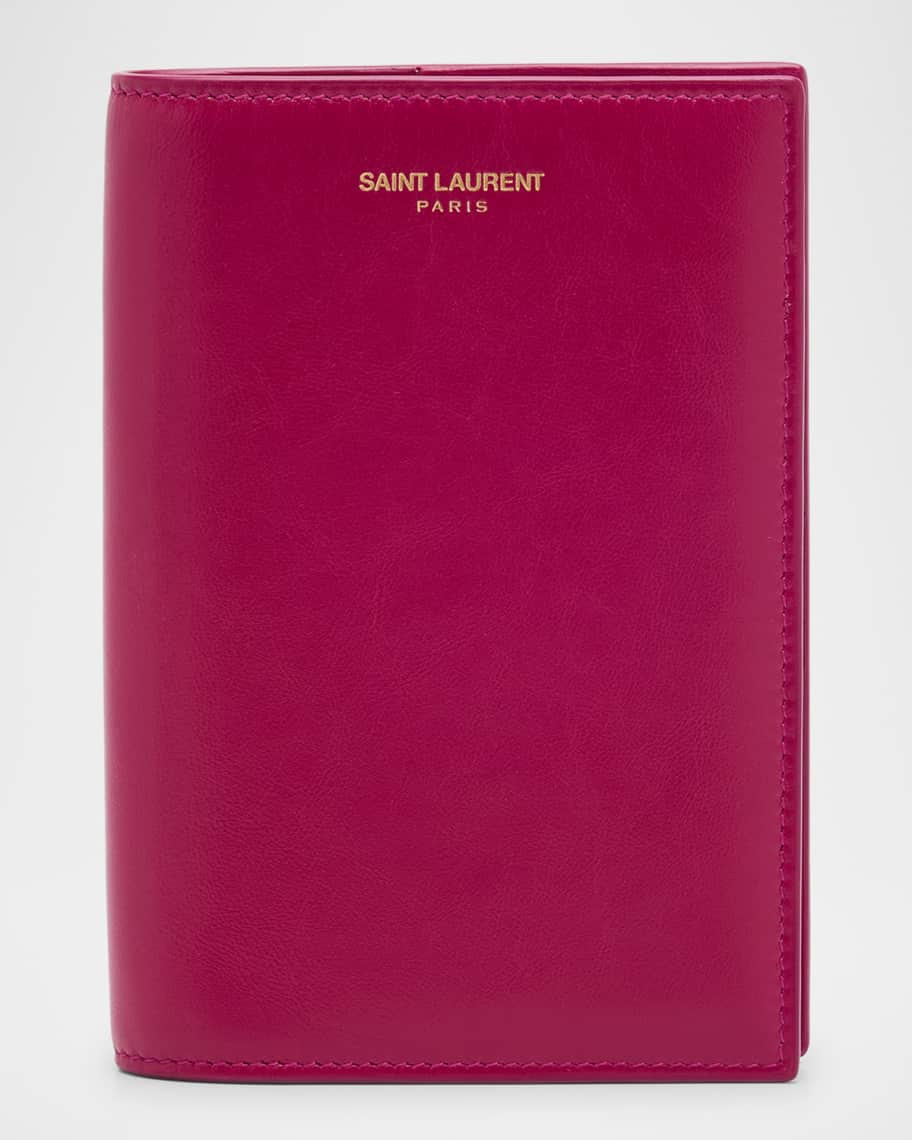 Saint Laurent Leather Passport Holder | Neiman Marcus