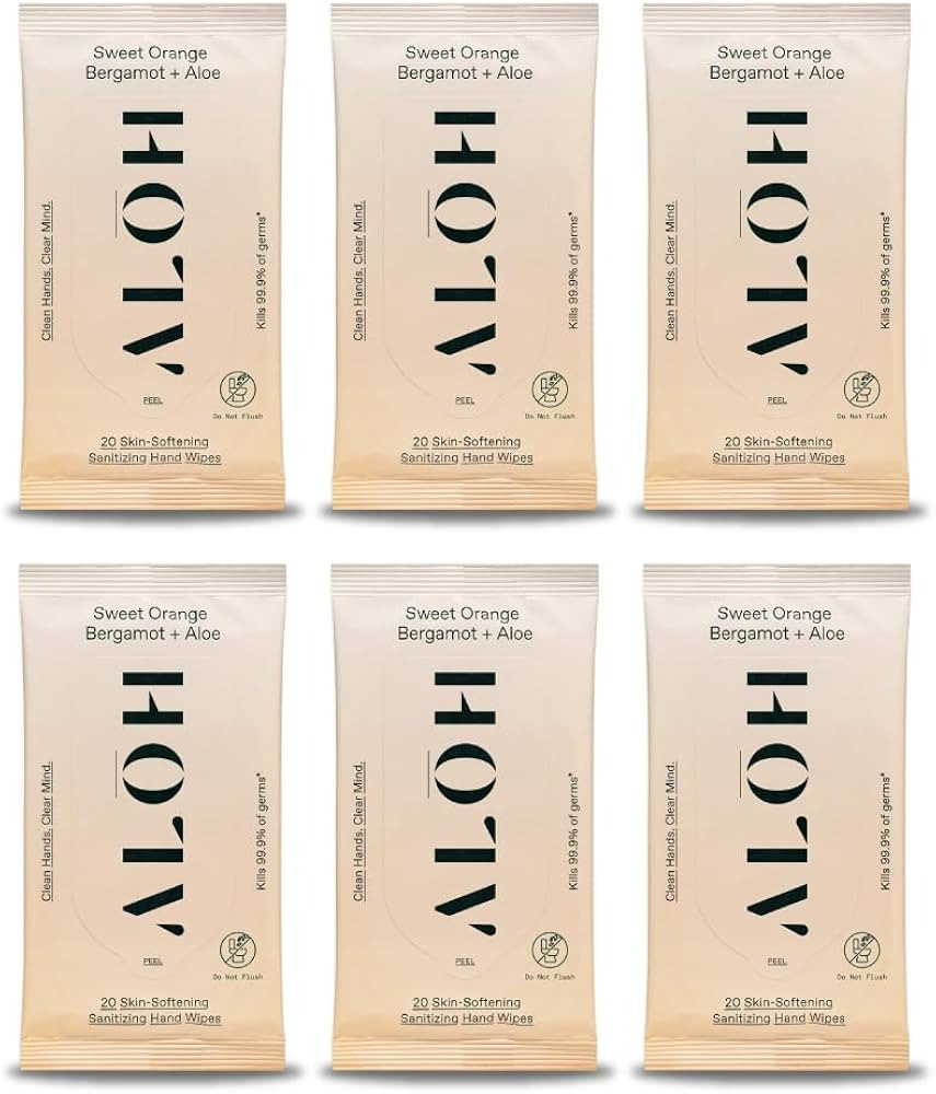 ALH Sweet Orange Bergamot + Aloe Sanitizing Hand Wipes - Clean Hands, Clear Mind - On The Go Hand... | Amazon (US)