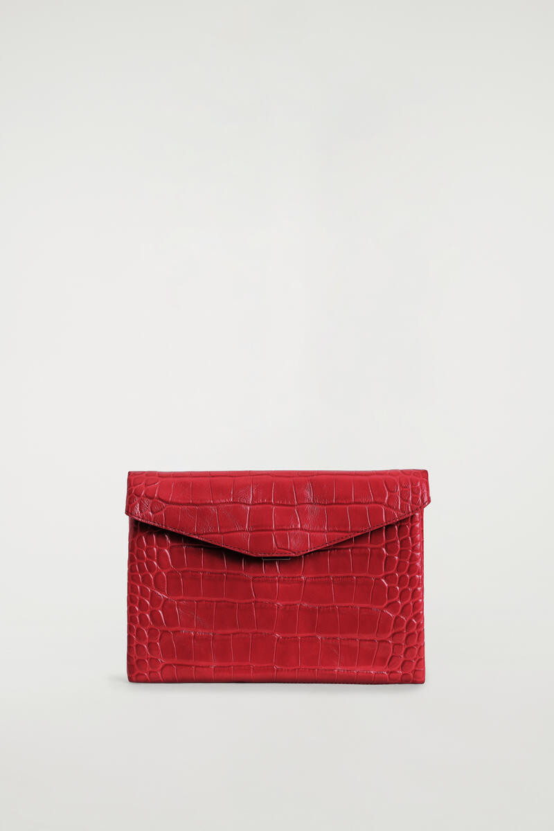 Envelope Clasp Pouch - Croc-Effect Leather | COS (US)
