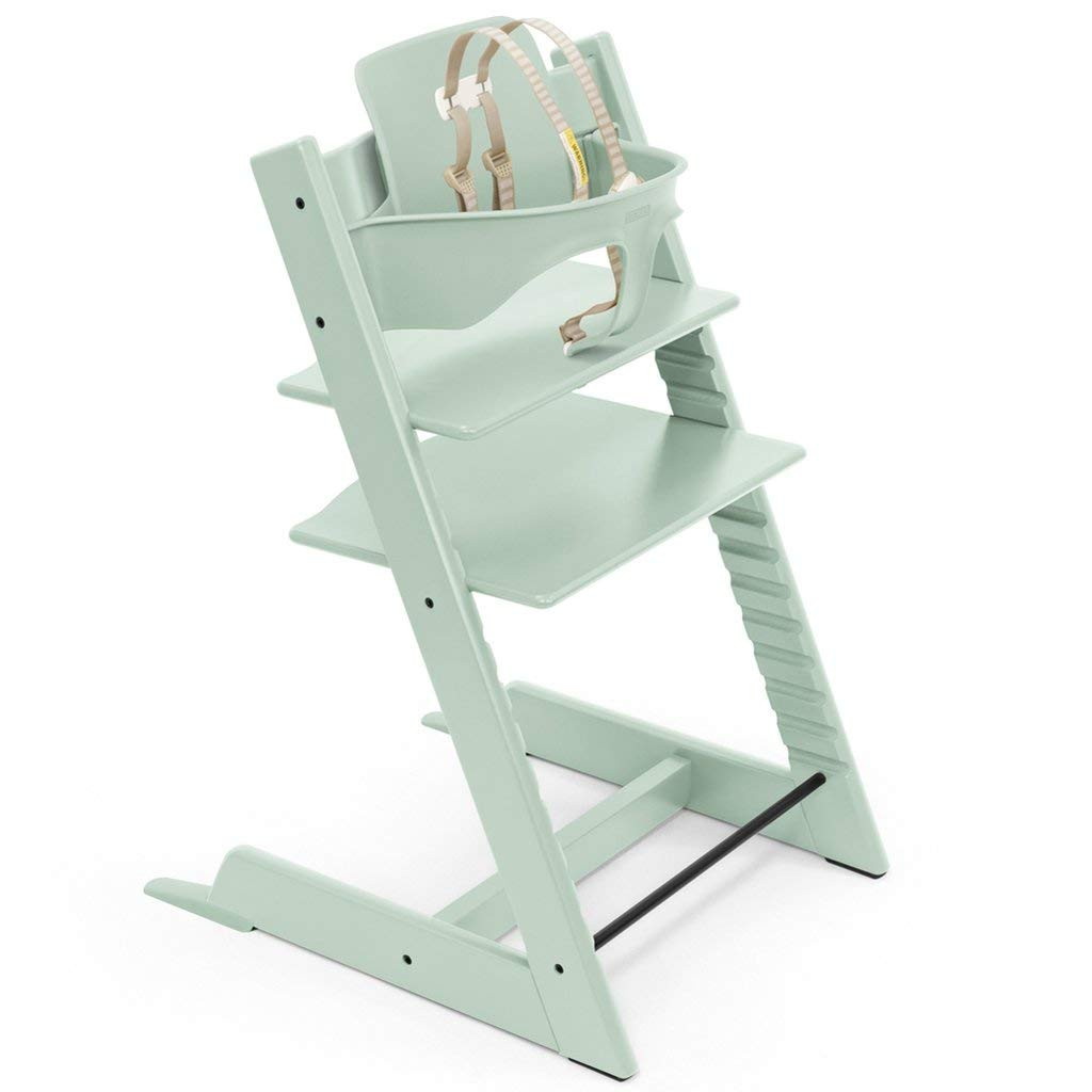 Stokke Adjustable Ergonomic 2019 Tripp Trapp High Chair & Baby Set (Soft Mint) | Amazon (US)