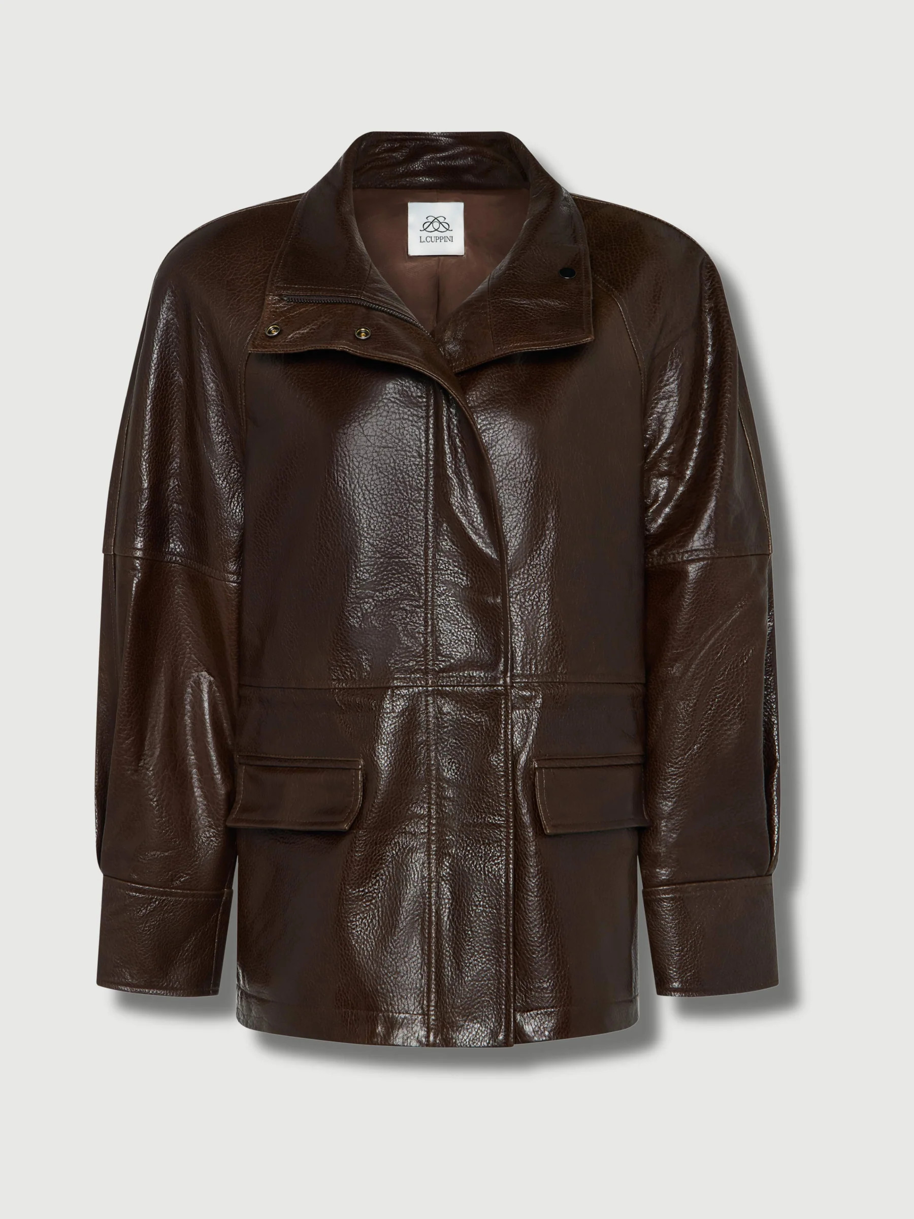 The Hailey Leather Jacket Brown | L.CUPPINI