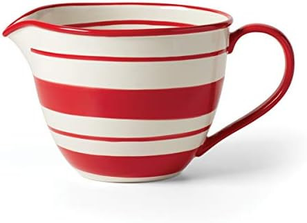 Lenox Holiday Stripe Batter Bowl, 2.9 LB, Red & Green | Amazon (US)