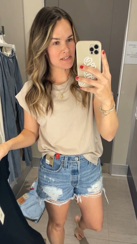 . Y’all have LOVED these tops and now they’re on sale for $8. A great basic to wear now under jackets/sweaters and in the summer with cut offs ✨ 
.
#target #targetstyle #targetfinds #targetfashion #sharemytargetstyle #targetdeals #womenstees 
#liketkit 

#LTKsalealert #LTKfindsunder100 #LTKfindsunder50