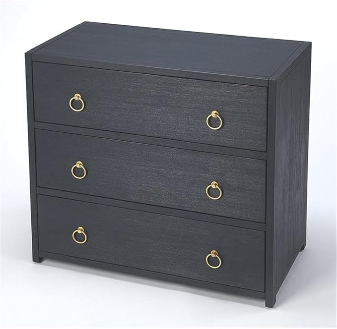 Beaumont Lane Metropolitan Living 3 Drawer Chest in Navy Blue | Amazon (US)