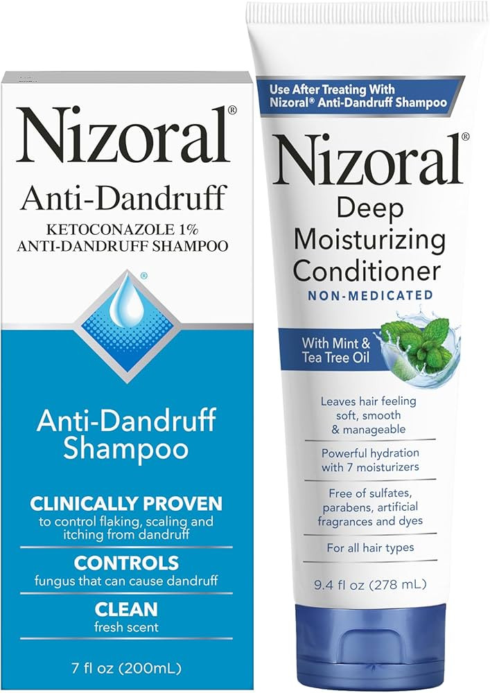 Nizoral Anti-Dandruff Shampoo, 7 Oz + Deep Moisturizing Conditioner, 9.4 Oz Bundle | Amazon (US)