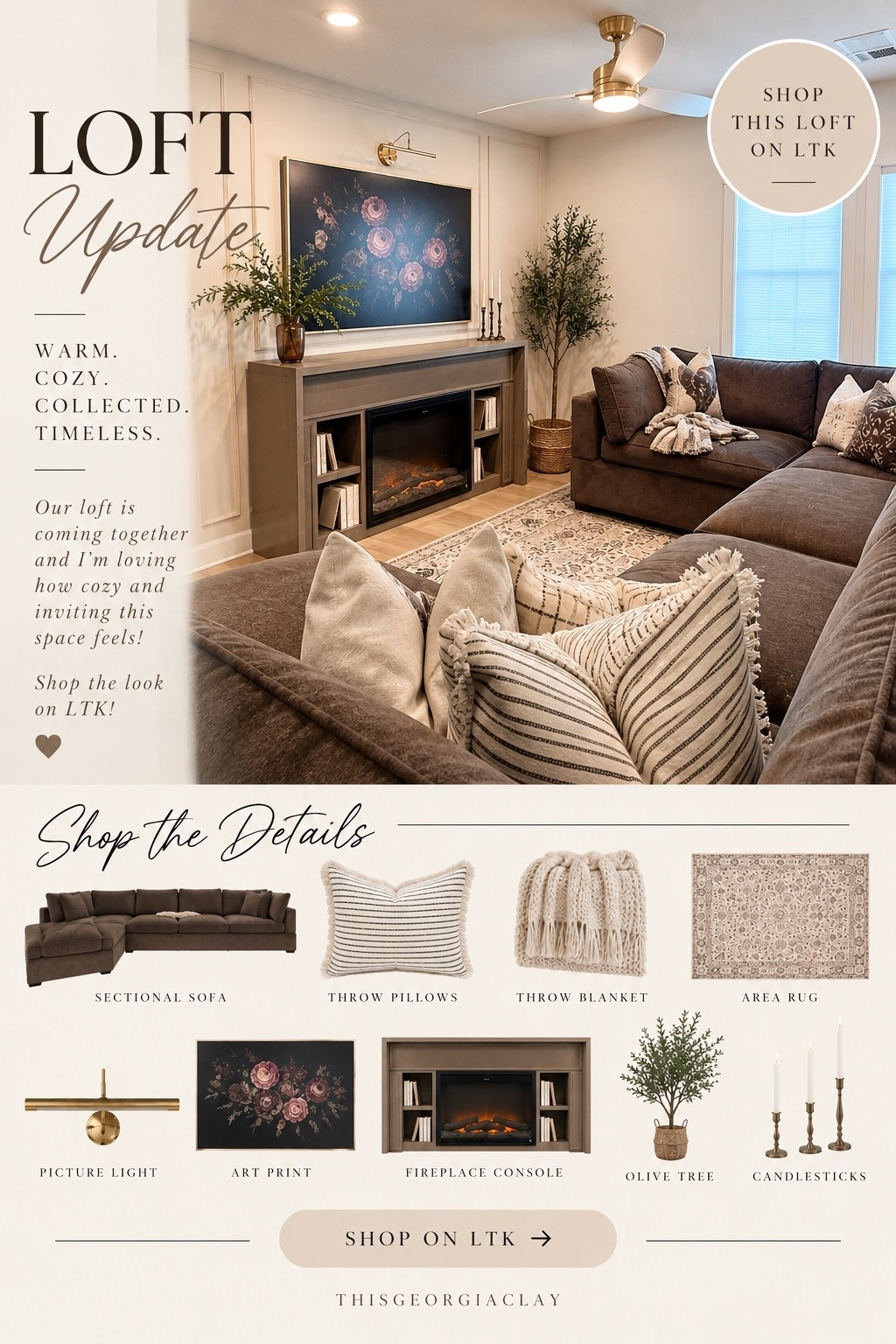 Cozy corners & collected details 🤎

Our living room has become one of my favorite spaces in the house. I love how the warm neutrals, vintage-inspired accents, layered textures, and soft lighting make this room feel both elevated and incredibly cozy.

#LTKHome #LTKSeasonal #LTKmomlife