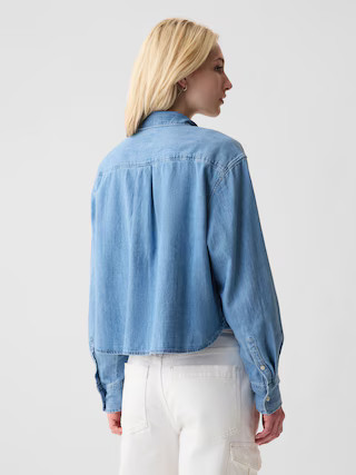 Cropped Denim Shirt | Gap (US)