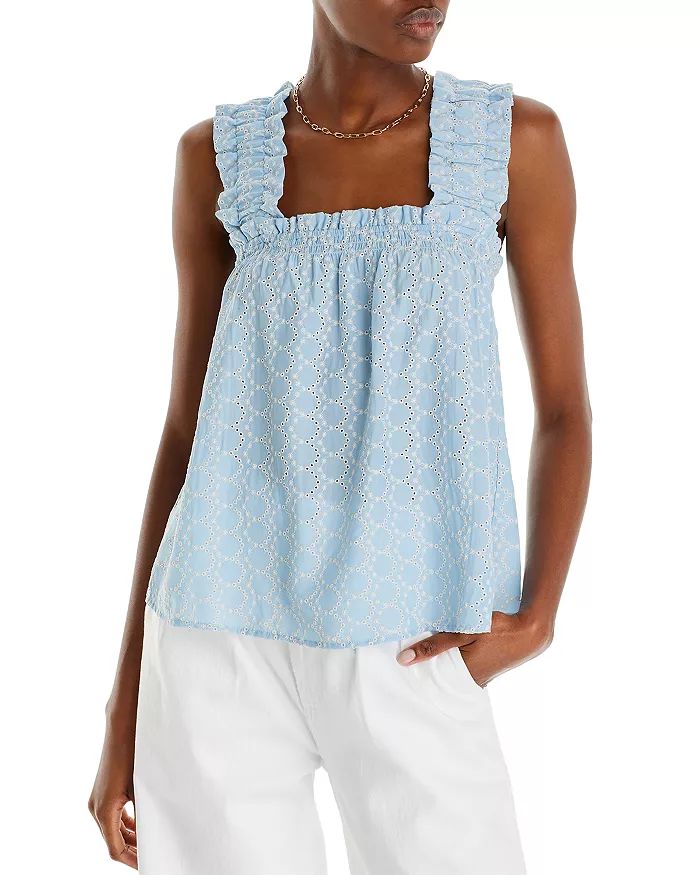 Cotton Blend Eyelet Wide Strap Tank - 100% Exclusive | Bloomingdale's (US)