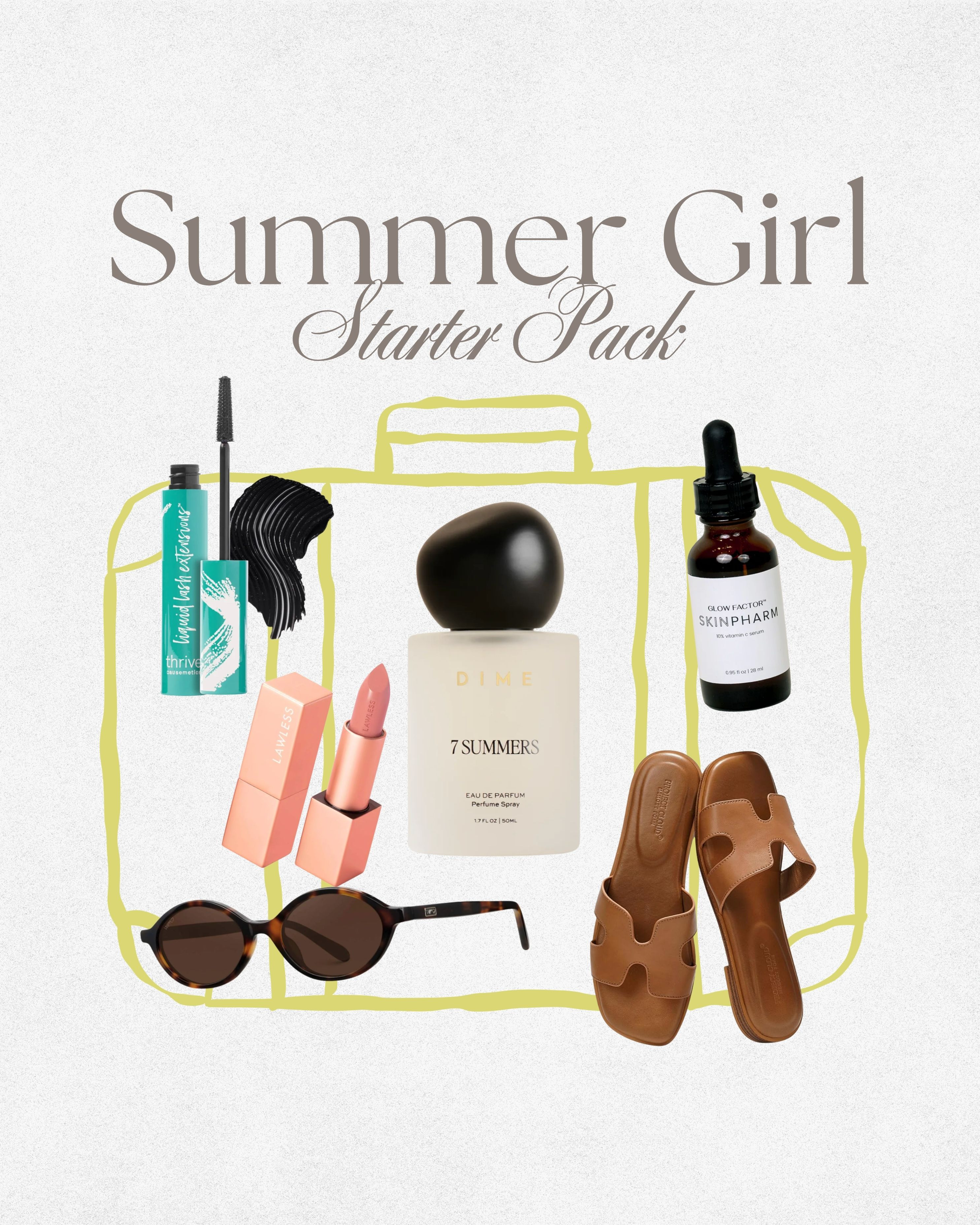 A summer girl who knows what she needs 🌞

#summer #essentials #inspo #summerfits #sunglasses #summerperfume #skinpharm #LTK 

 #LTKgrwm #LTKootd