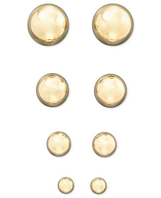 Macy's 14k Yellow Gold Ball Stud Earrings (4 - 10mm) - Macy's | Macys (US)