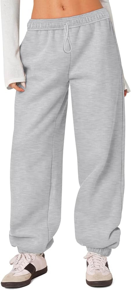 HeSaYep Women's Fleece Lined Sweatpants Thermal Winter High Waisted Sweat Pants Interior Drawstri... | Amazon (US)