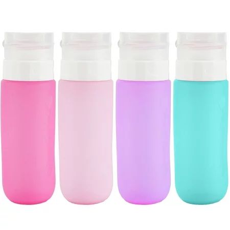 4Pcs Silicone Travel Bottles for Toiletries 90ml TSA Approved Travel Size Containers BPA Free Leak P | Walmart (US)