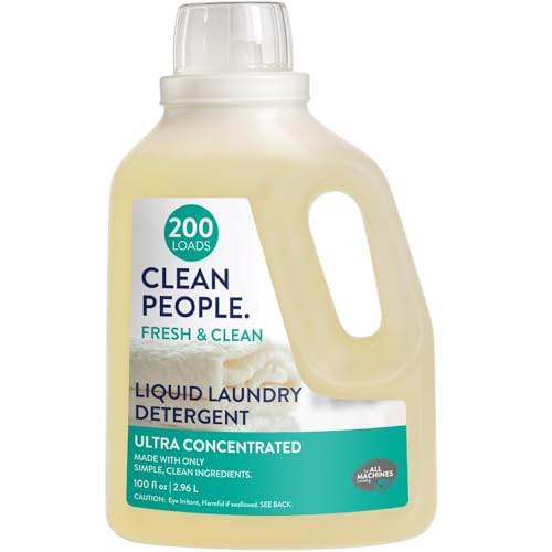 The Clean People Liquid Laundry Detergent - Recyclable Packaging, Stain Fighting - Ultra Concentrated, Laundry Soap - Fresh Scent, 200 Loads | Amazon (US)