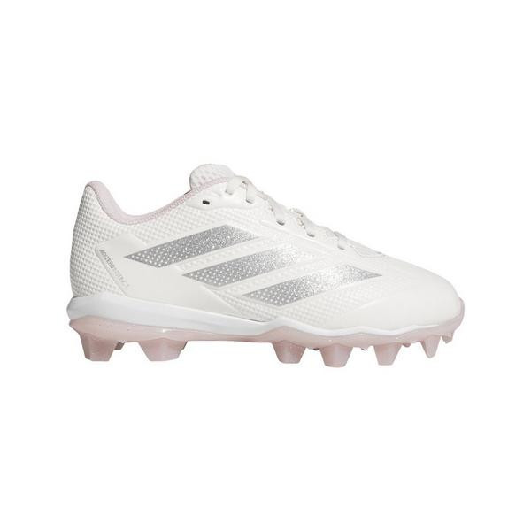 Girls' adidas Adizero Instinct 2.0 Rubber Molded Softball Cleats Little 11 Silver Pink | Scheels Sports