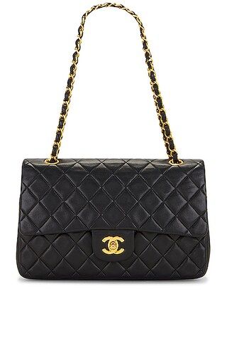 FWRD Renew Chanel Matelasse 25 Flap Chain Shoulder Bag In Black in Black | FWRD | FWRD 