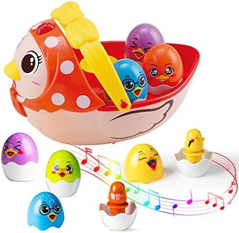 Baby Musical Toys Matching Eggs Set Color Recognition Toys Early Learning Educational Toys Easter Eg | Amazon (US)