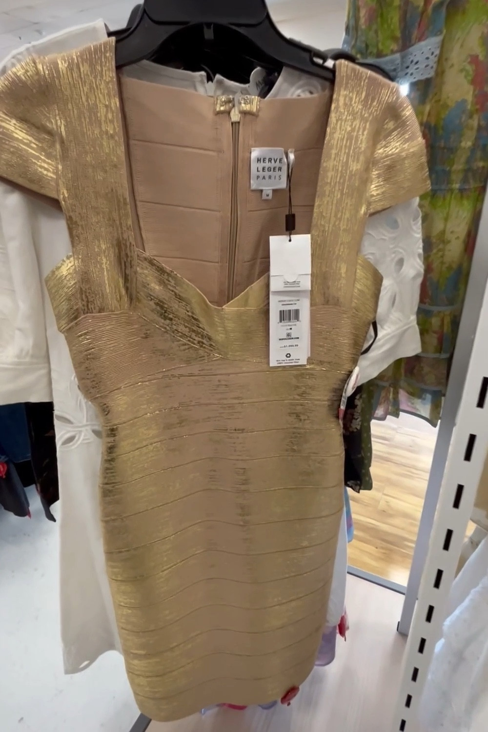 Metallic bandage gown