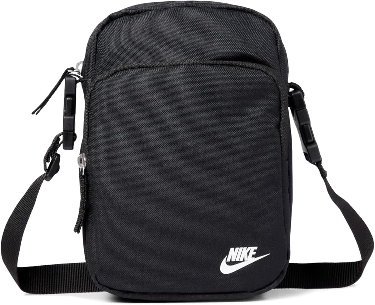 Amazon.com: Nike Unisex Heritage Crossbody Bag (4L), Black/Black/White, MISC : Clothing, Shoes & ... | Amazon (US)