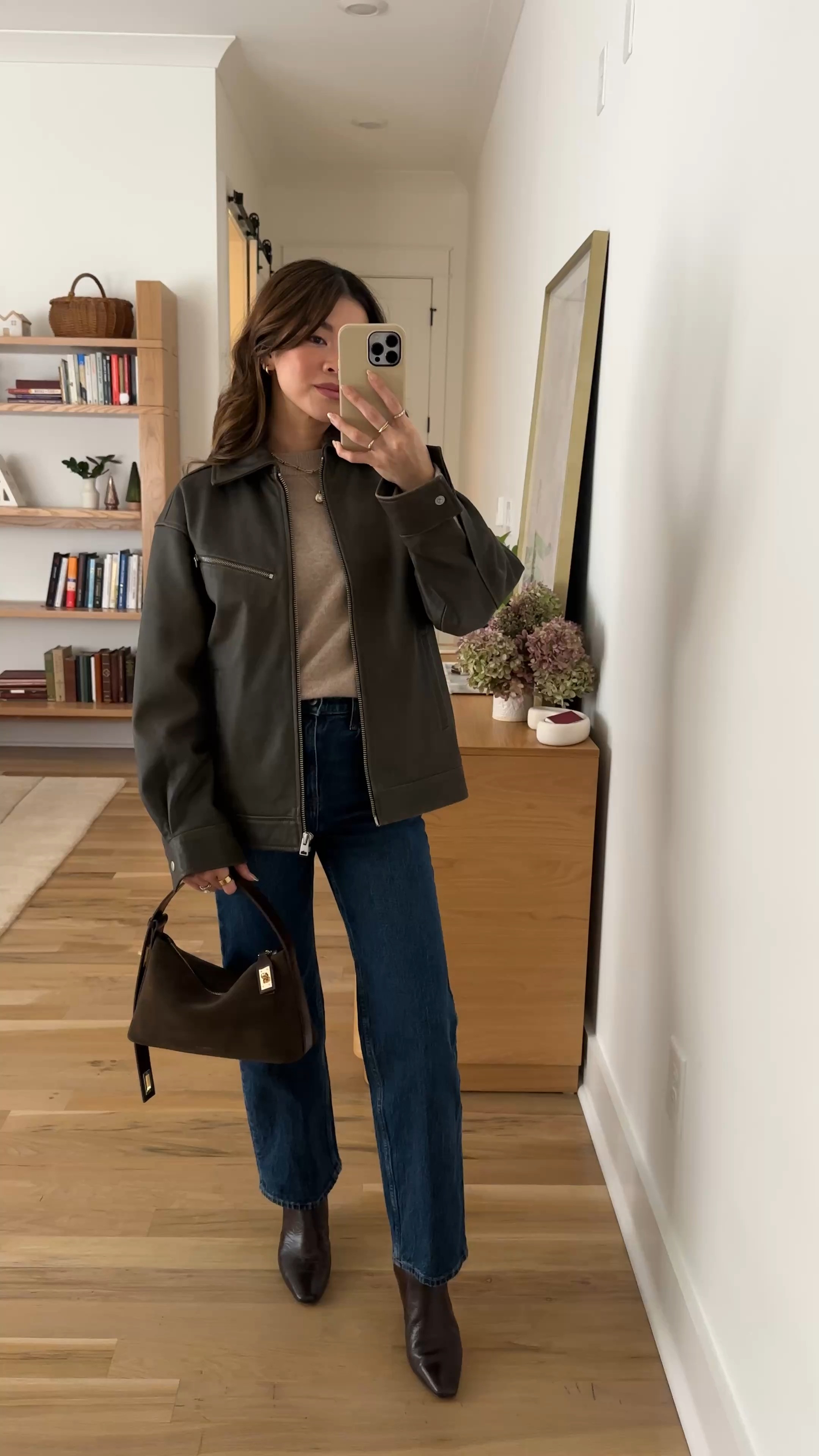 Sizing info: jeans size 23 short in dark wash, sweater size XS, jacket size XS!
petite fashion, get dressed with me, outfit inspiration, ootd, nashville outfit, Nashville influencer, petite style, vacation style, casual outfits, mom style, petite pants, winter dress, winter outfit, winter pants, winter outfit inpso, winter outfit idea, winter top, winter style, winter sweater, cozy sweater, cold weather sweater, cold weather outfit, winter bag, winter purse, denim, jeans, jacket, winter jacket, leather jacket, leather coat,  

 

#LTKootd #LTKmomlife #LTKPetite