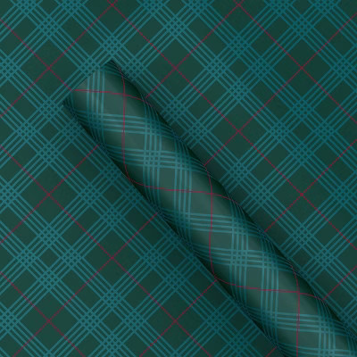 30" 25 sq ft Christmas Roll Wrap Green Plaid - Wondershop™ | Target