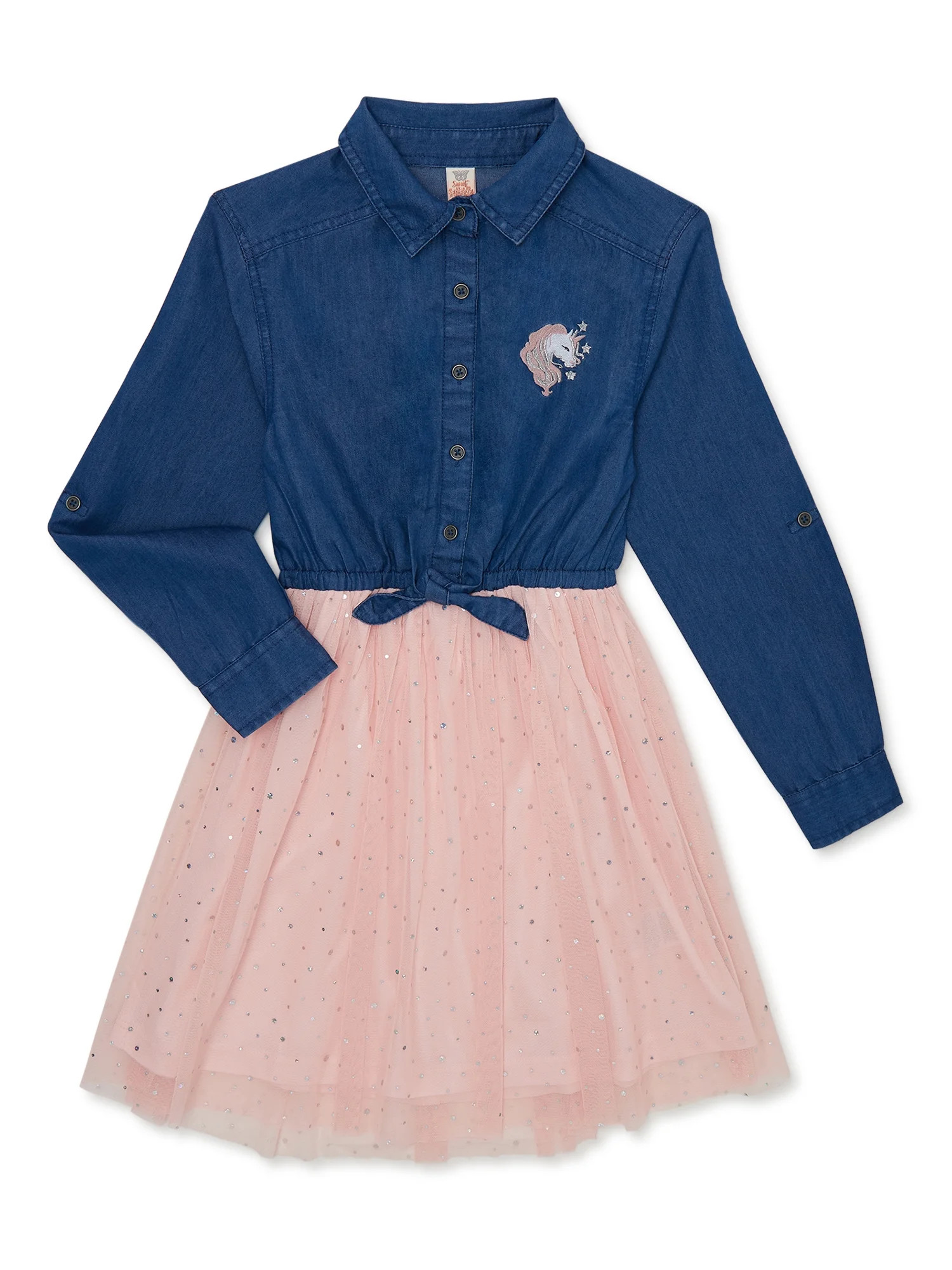 Sweet Butterfly Girls Plaid and Tulle Dress, Sizes 4-16 - Walmart.com | Walmart (US)