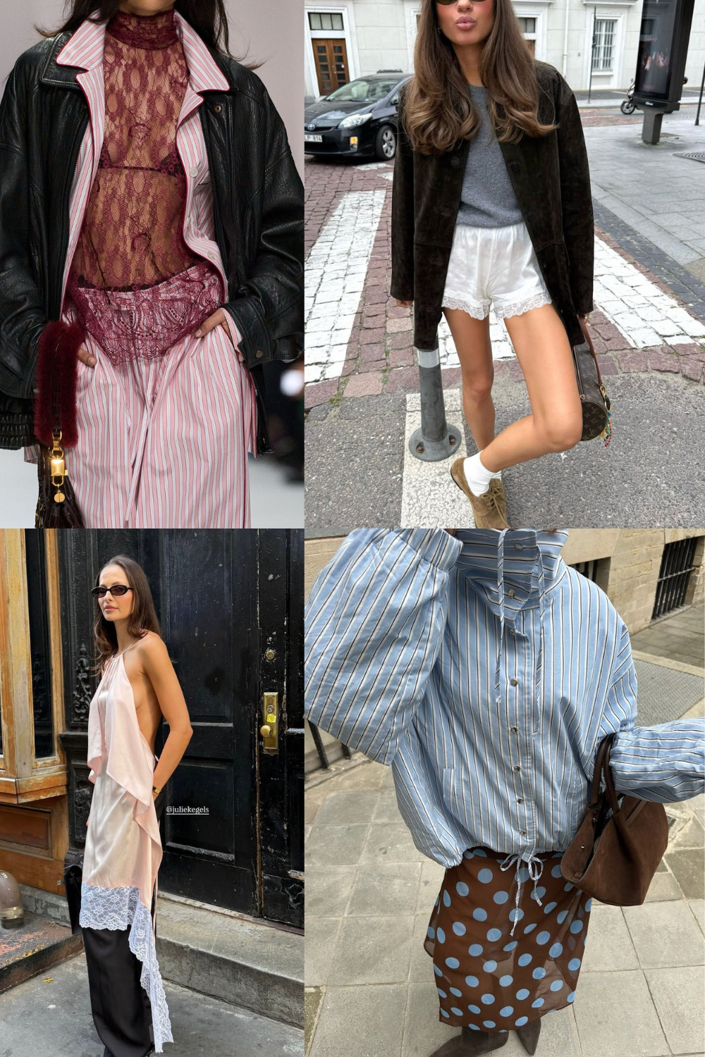 spring 2026 fashion trends: dresses over jeans, anorak, and feminine × androgynous  

 