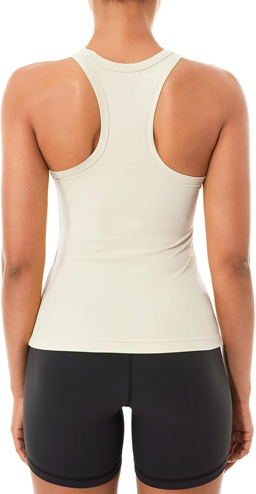 Lavento Women's Racerback Workout Top - Crew Neck Active Running Yoga Tank Tops | Amazon (US)